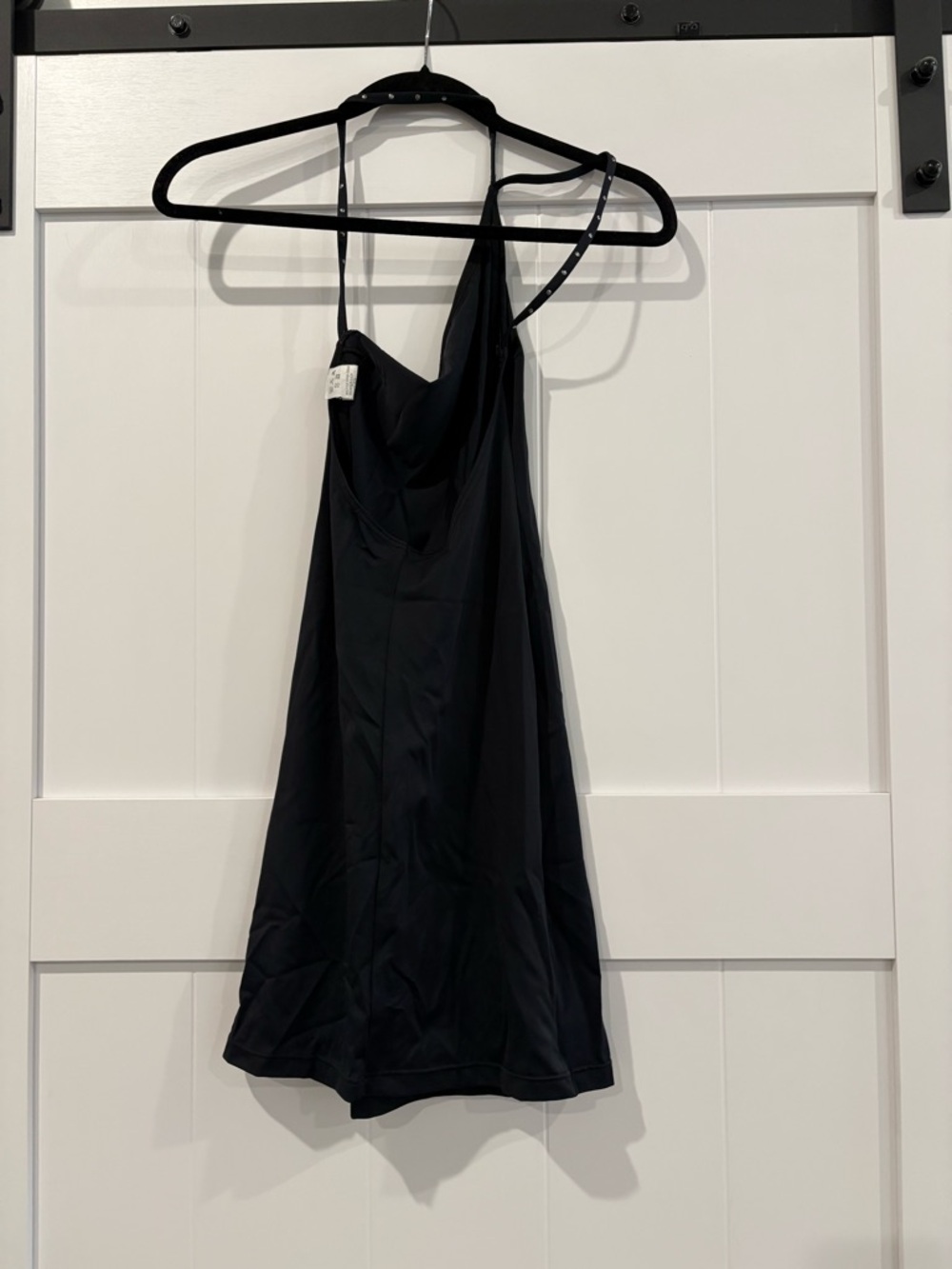 Versace Black Asymmetrical Slip Dress - Picture 2 of 5